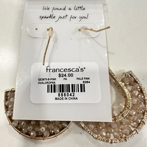 Francesca's Collections Gold Dangle Women's Earrings - NWT - Picture 3 of 5